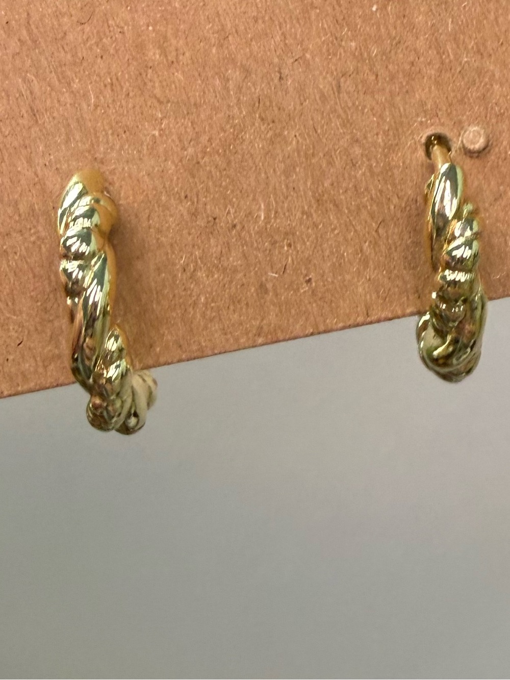 18k GP Huggy Twist Hoops